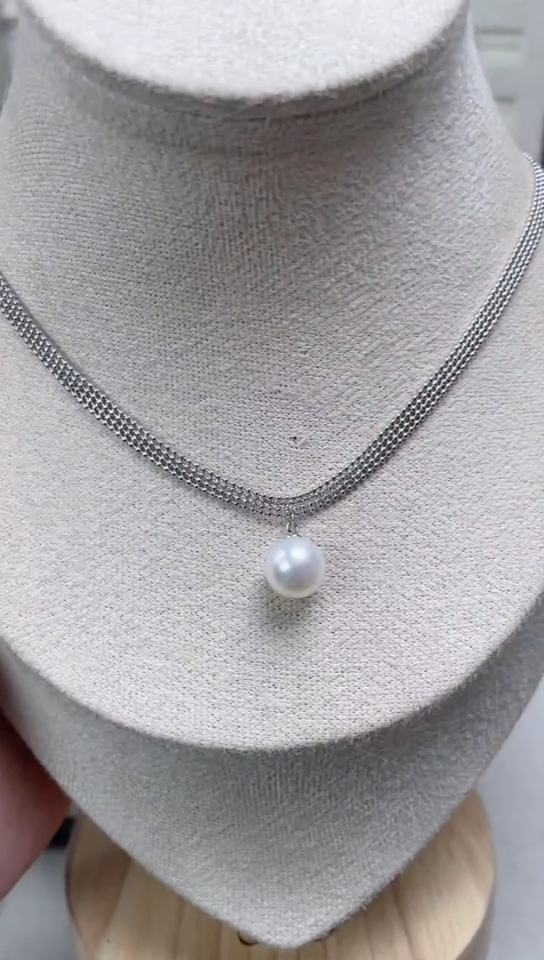 银S925镶嵌海水珍珠套链Z912