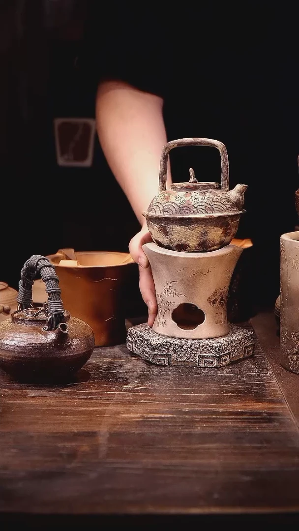 提梁加白泥三峰雕刻炉加电炉丝