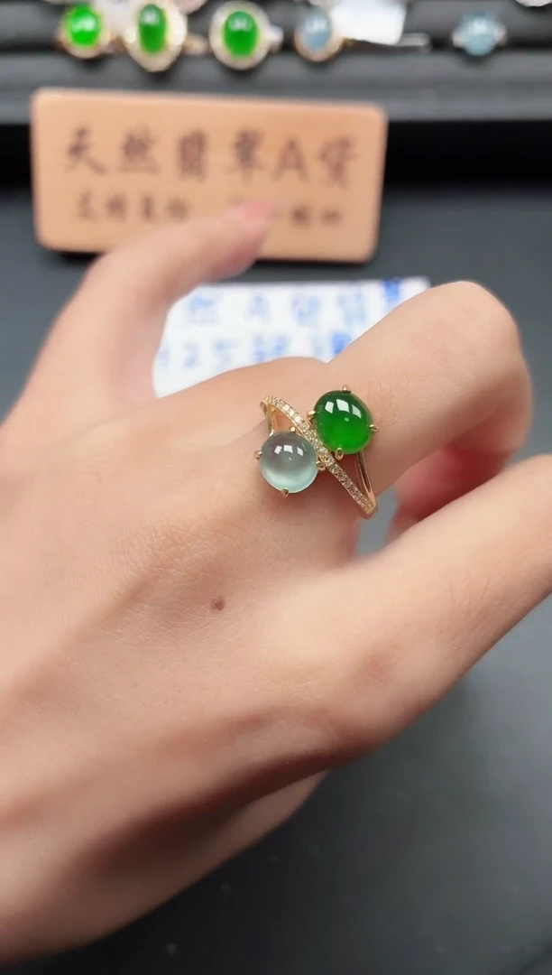 银S925镶嵌戒指翡翠1111