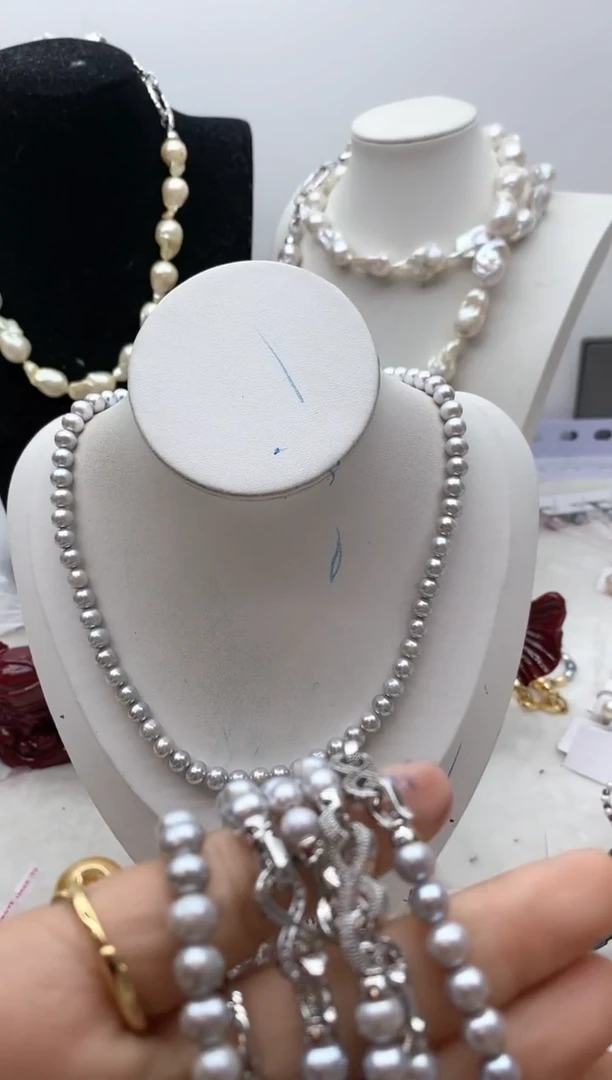 【闪购商品】淡水珍珠颈饰钛钢134