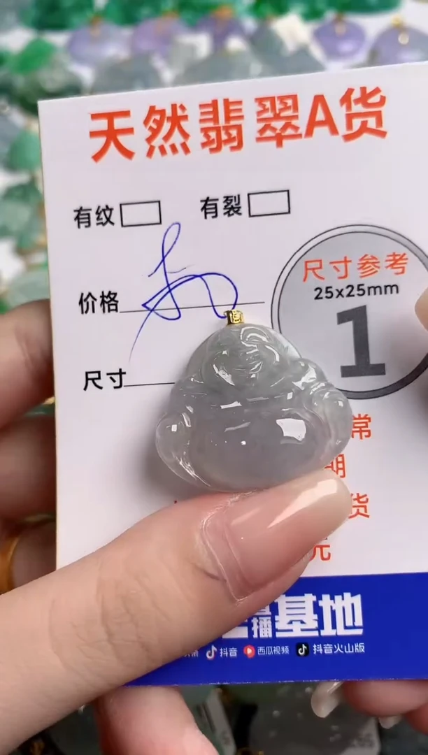 翡翠18K金镶嵌颈饰23000444