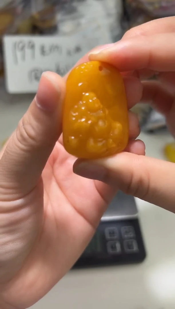 裸石琥珀未镶嵌琥珀蜜蜡吊坠