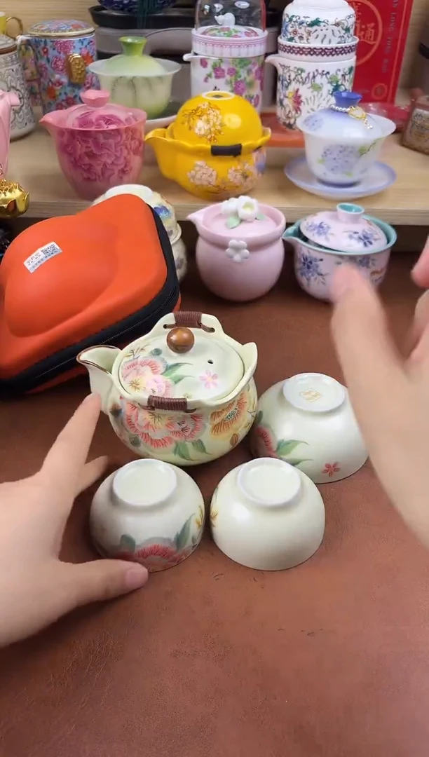陶陶瓷茶具摆件旅行套组