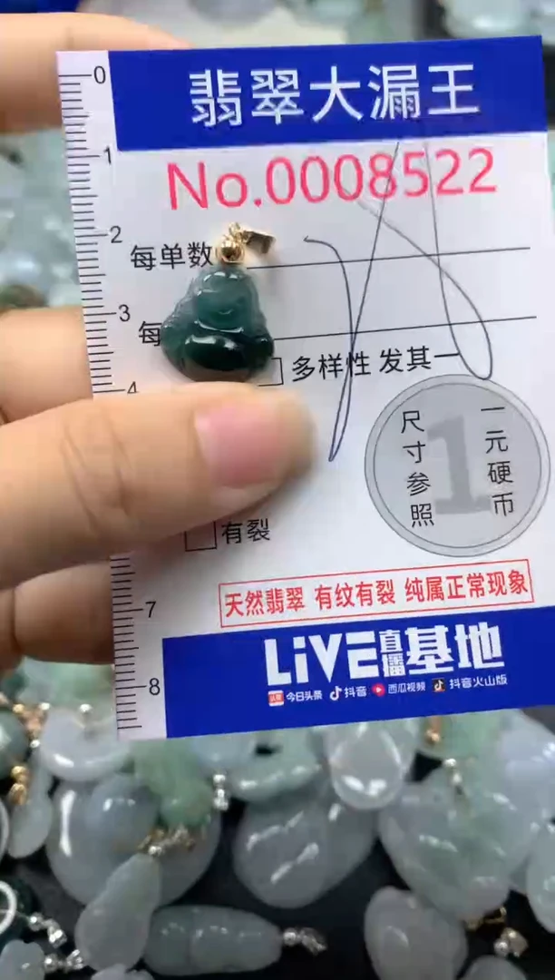 翡翠未镶嵌吊坠(不含链)8522
