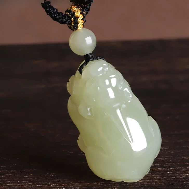 保真天然和田玉貔貅吊坠男女转运挂件玉石玉坠护身符项链情侣礼物