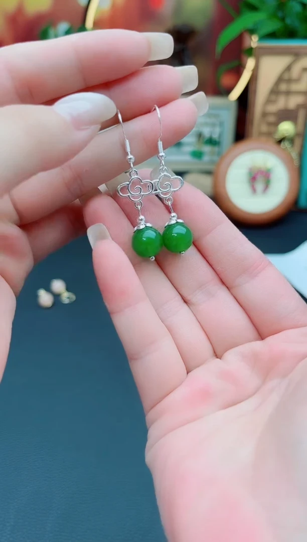 玛瑙/玉髓耳饰银S925镶嵌532000