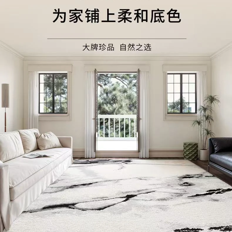 2025新款家用加厚仿羊绒客厅卧室阳台衣帽间入户门地毯地垫免洗