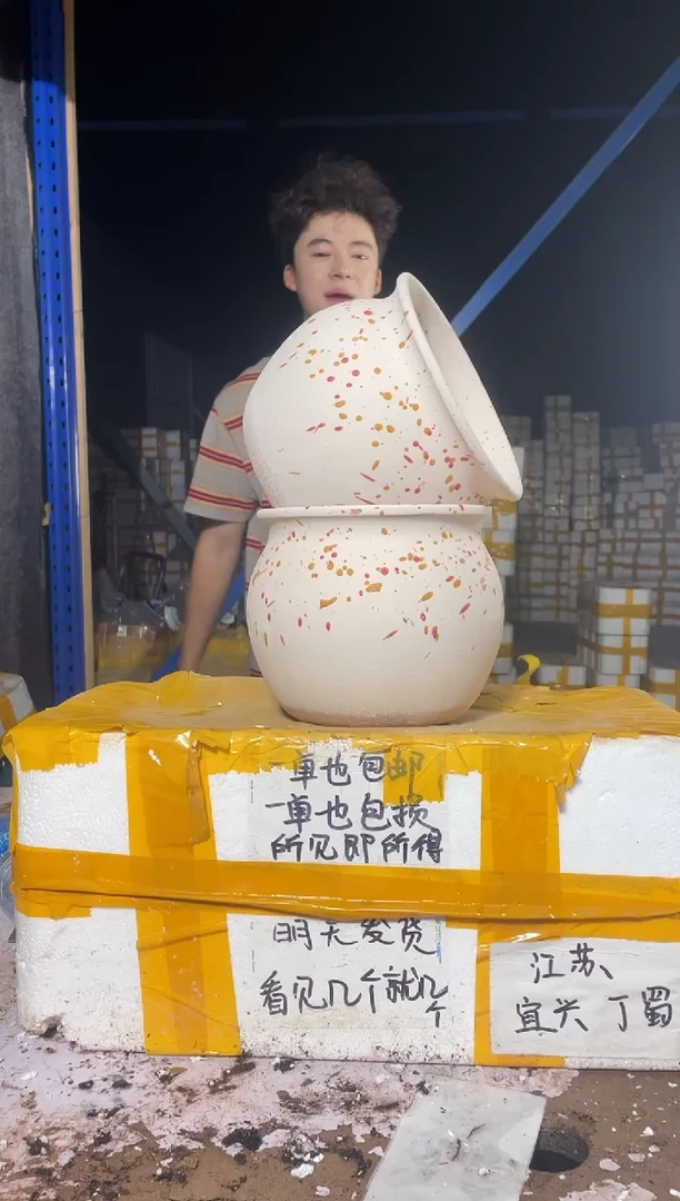 紫砂花盆宜兴紫砂粗陶花盆尺寸（口/高）18*16