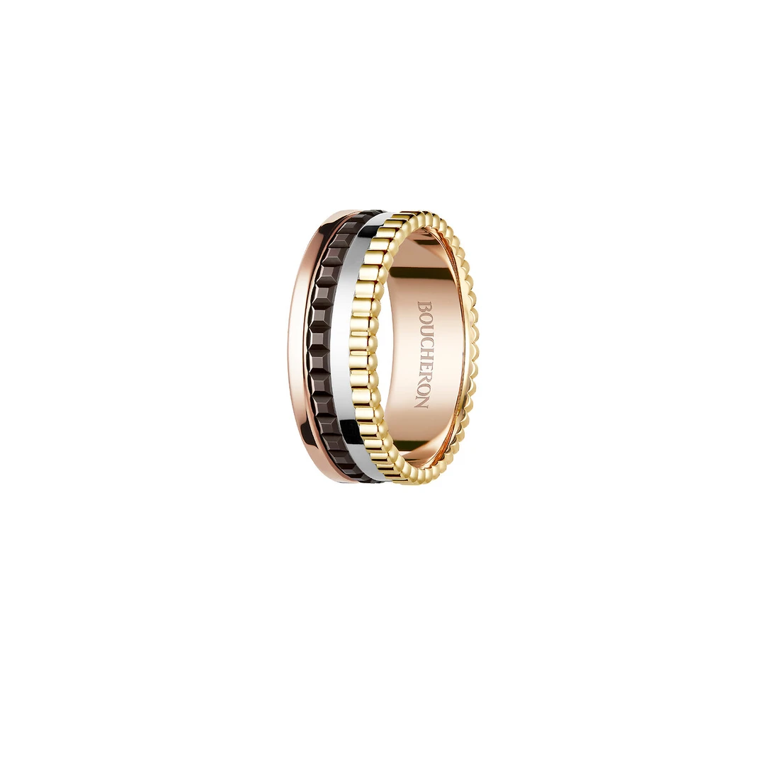 99新 Boucheron/宝诗龙 Quatre Classique系列 四色结婚环戒戒指