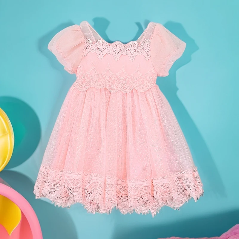 品牌女童夏装新款连衣裙宝宝裙子公主裙童装网纱裙XGQ33101