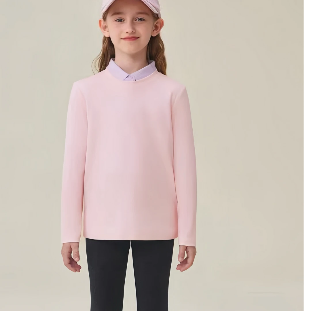 男女童长袖春秋圆领打底衫
