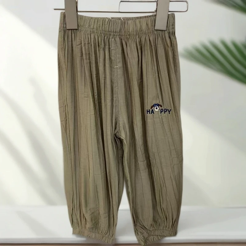 6573-3桃花皱防蚊裤（灰色）