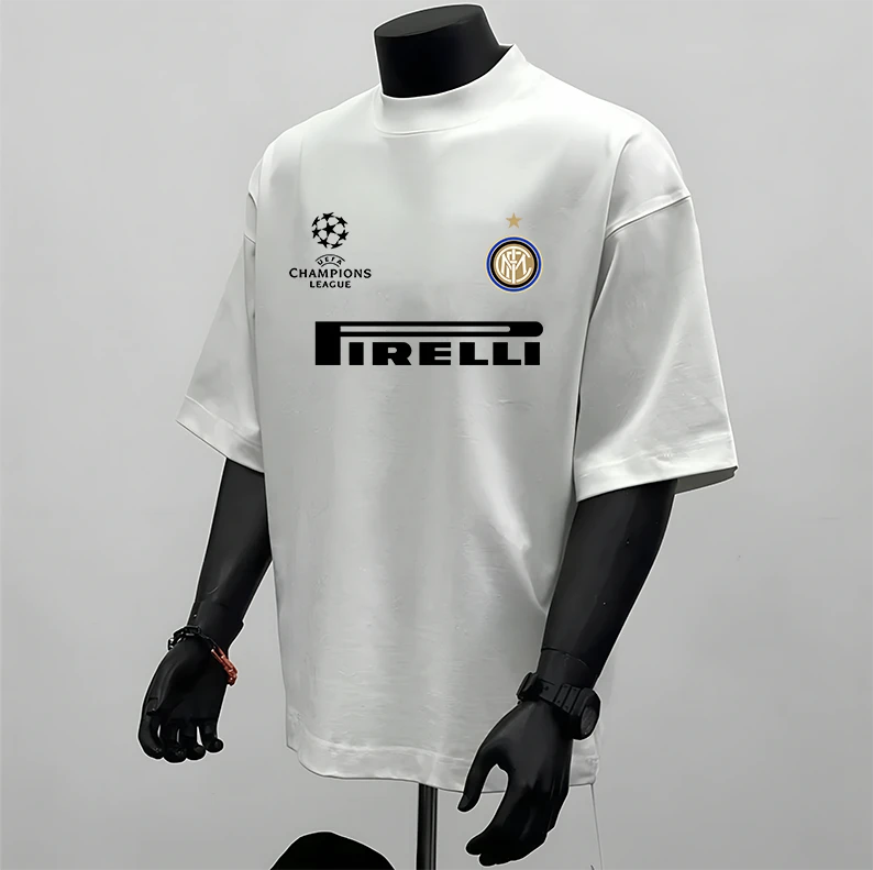 品质国际米兰印花短袖T恤夏季男装男士百搭纯棉糖心不透圆领上衣