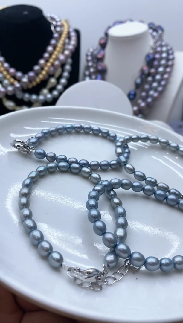 【闪购商品】淡水珍珠颈饰钛钢96