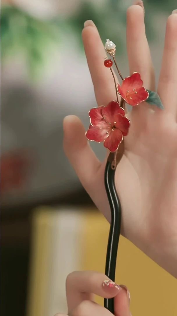 刺绣湘传礼纯手工发簪