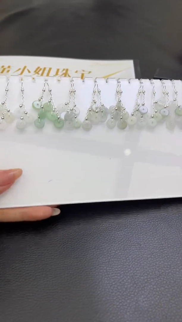 未镶嵌翡翠耳饰K276 多样性发一对