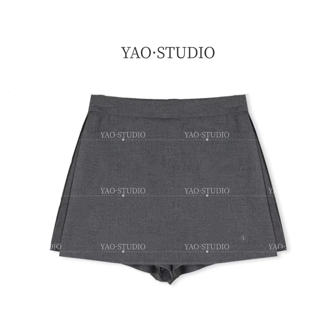 2025春夏显瘦简约短裤气质小蜜蜂高腰时尚百搭裤裙