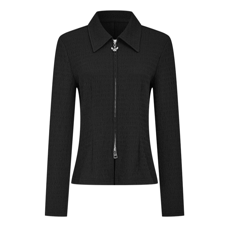 【婷婷专属】曼德诗常规小衫新款纯色修身显瘦针织打底衫