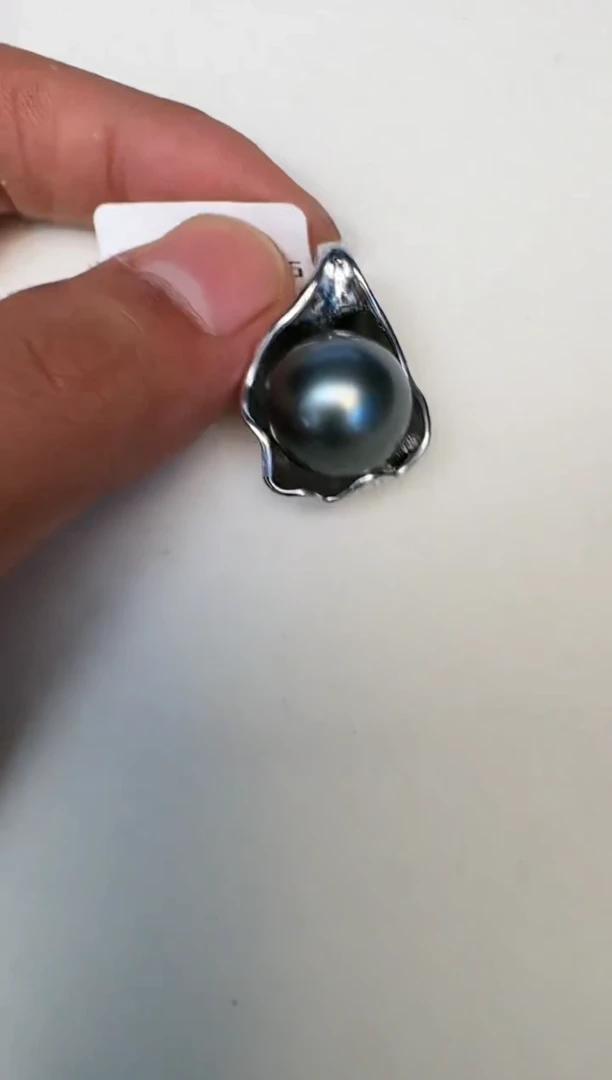 海水珍珠银S925镶嵌颈饰吊坠