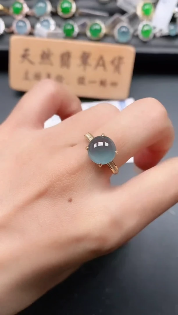 银S925镶嵌戒指翡翠11111