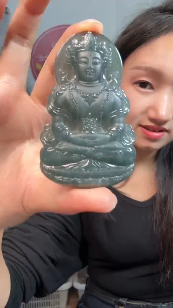 颈饰未镶嵌翡翠2351天然珠宝观音带绳多样性发一个