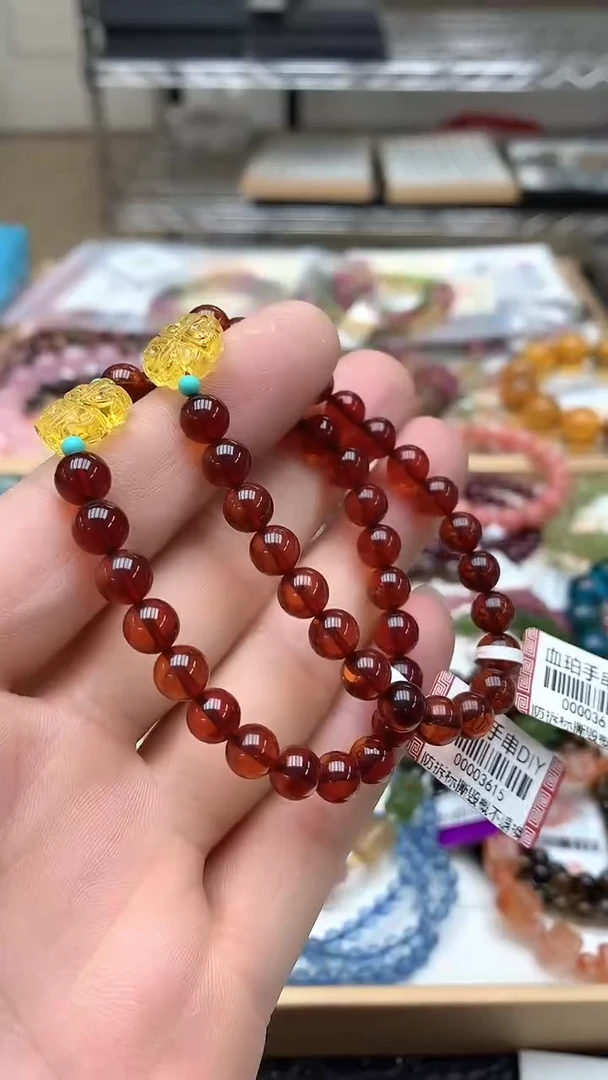 【闪购商品】血珀手链未镶嵌手链11