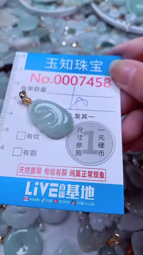 吊坠(不含链)未镶嵌翡翠7458