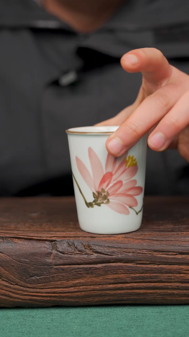 【闪购商品】瓷片15景德镇杯釉下手工手绘瓷器