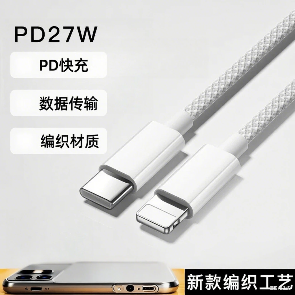 适用苹果11充电线编织快充iPhone11数据线11pro通用