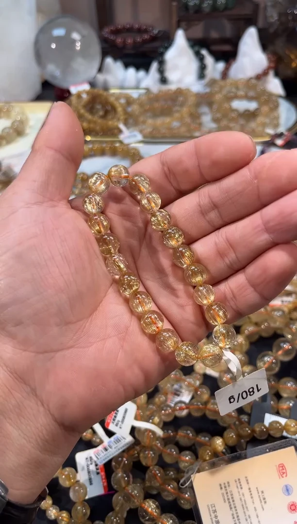 未镶嵌手串发晶小***妈SJ-284金发晶