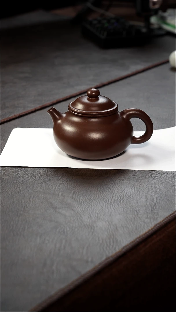 茶壶紫砂壶·11老紫泥容天190cc