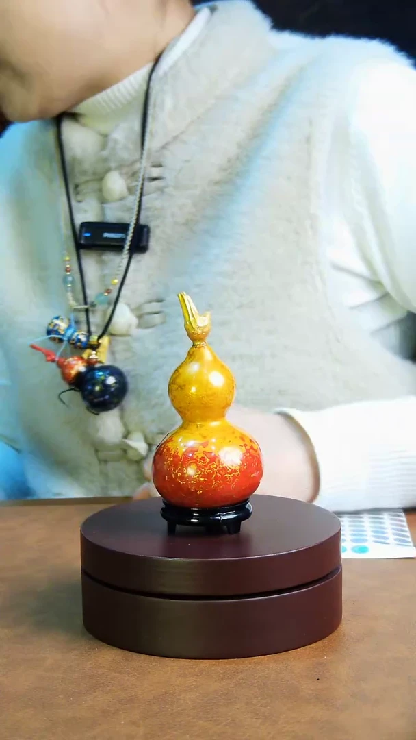 【闪购商品】2直播一物一图大漆酒葫芦送底座送挂绳