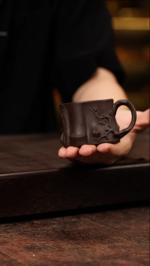 茶壶紫砂岁寒三友杯