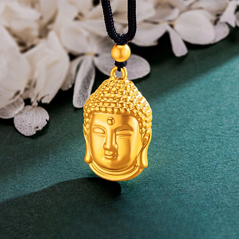 钨金吊坠 【苗金专柜正品】平安佛头吊坠 新款吊坠