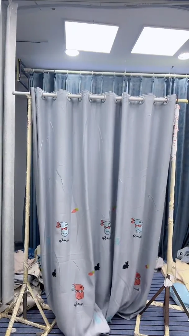 混纺棉麻40号  成品窗帘批发