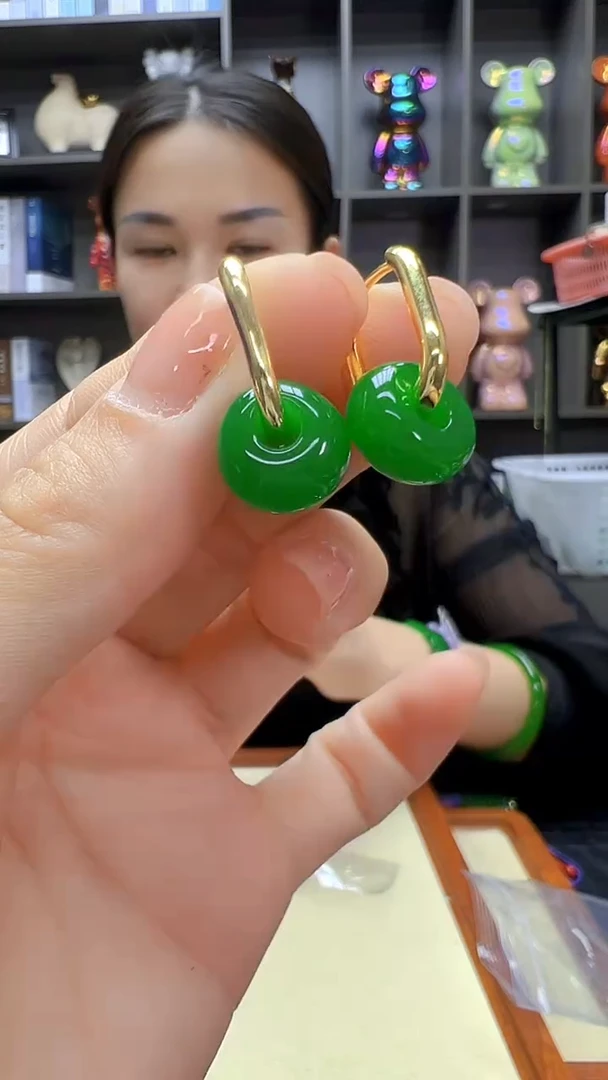 翡翠14K金镶嵌颈饰丹丹diy劲饰