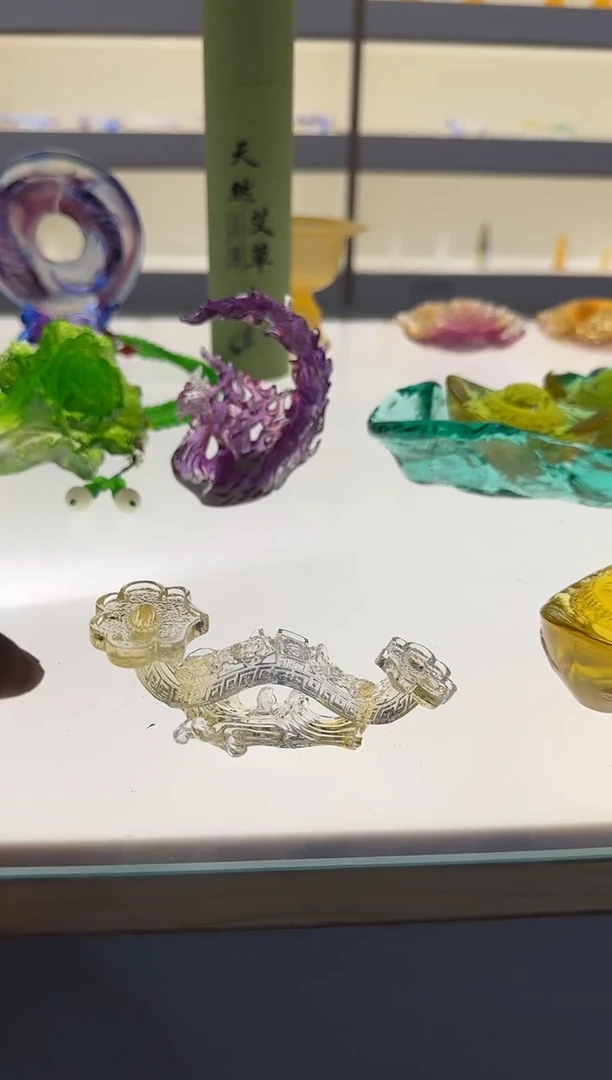 手工艺品琉璃花开富贵如意