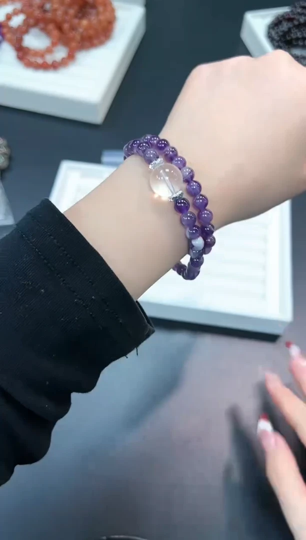 【闪购商品】水晶手串未镶嵌60c多样性发其一/1条默认微瑕