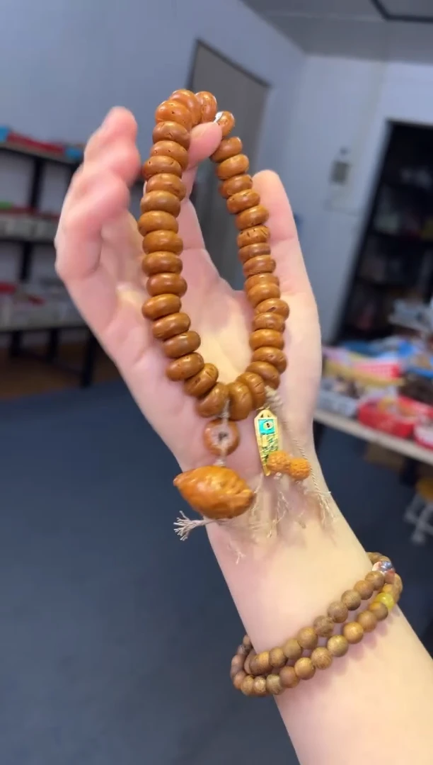 吊坠菩提根/象牙果桃核甜甜圈【有钱有余】手持