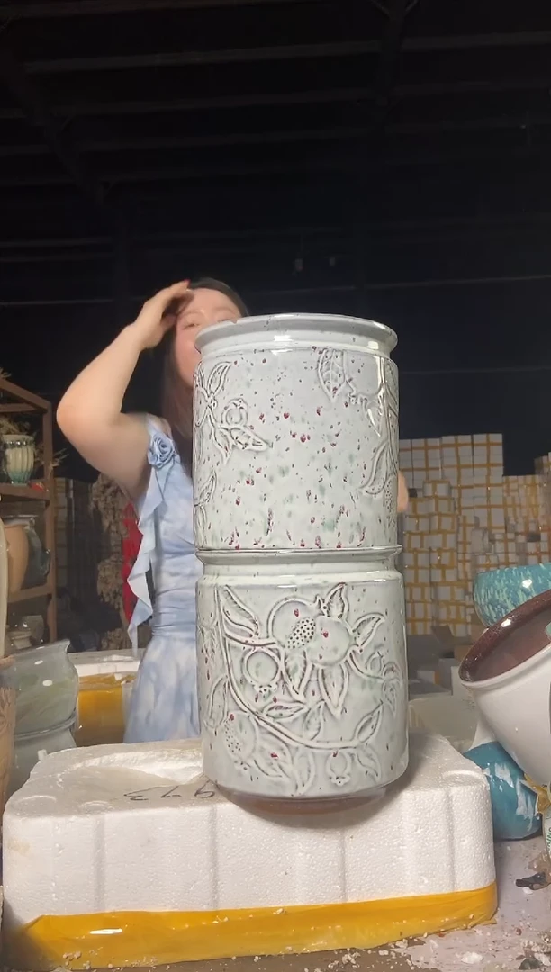 宜兴紫砂粗陶花盆21/23