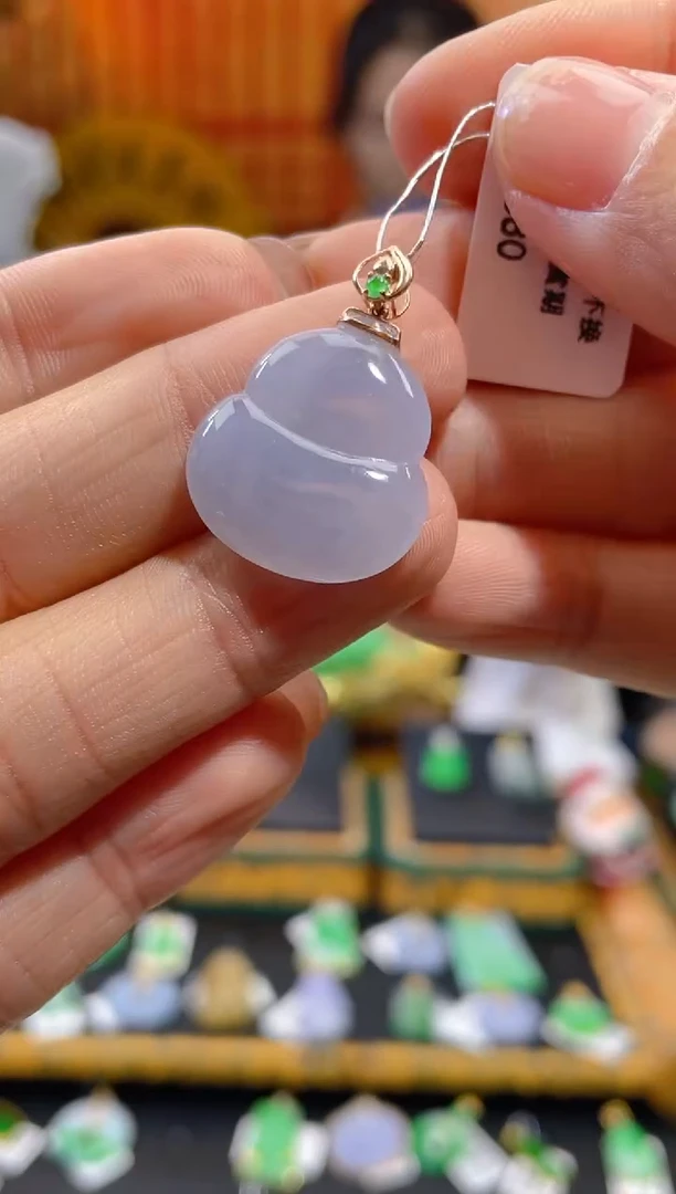 【闪购商品】翡翠颈饰18K金镶嵌假一赔三