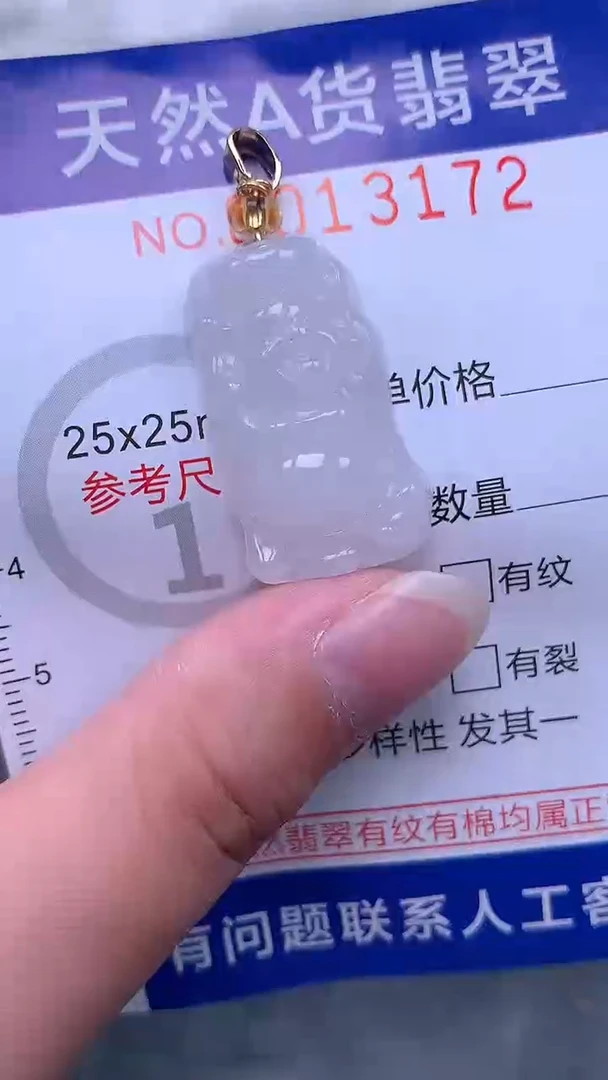 翡翠未镶嵌吊坠(不含链)1
