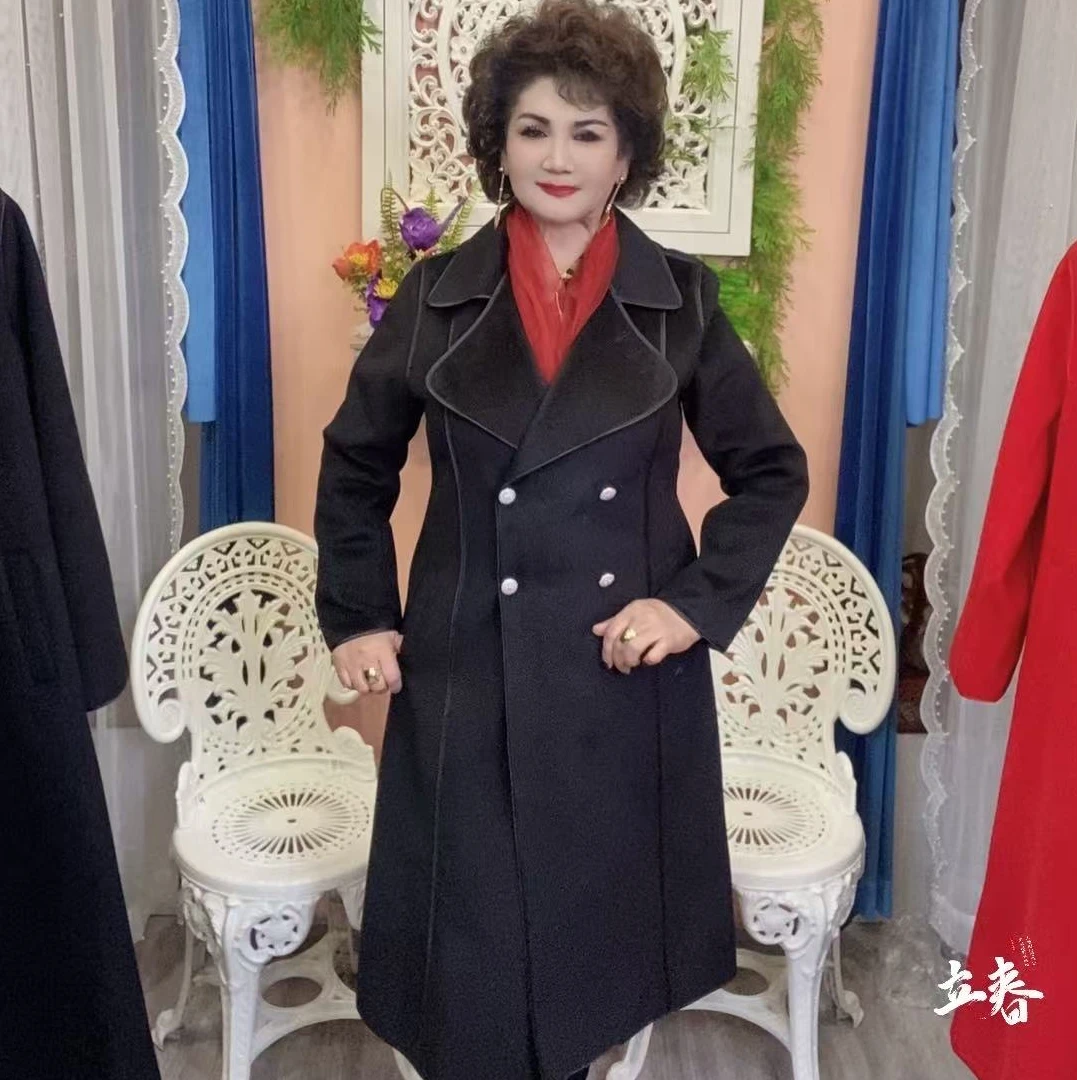 2025新款女士长款休闲大衣.