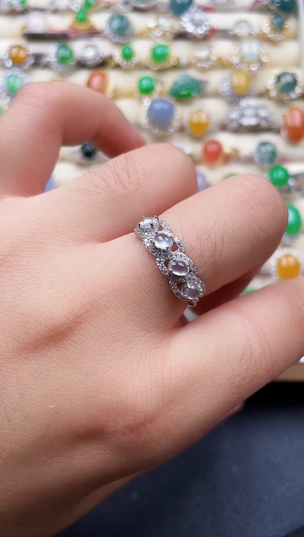 银S925镶嵌戒指翡翠169