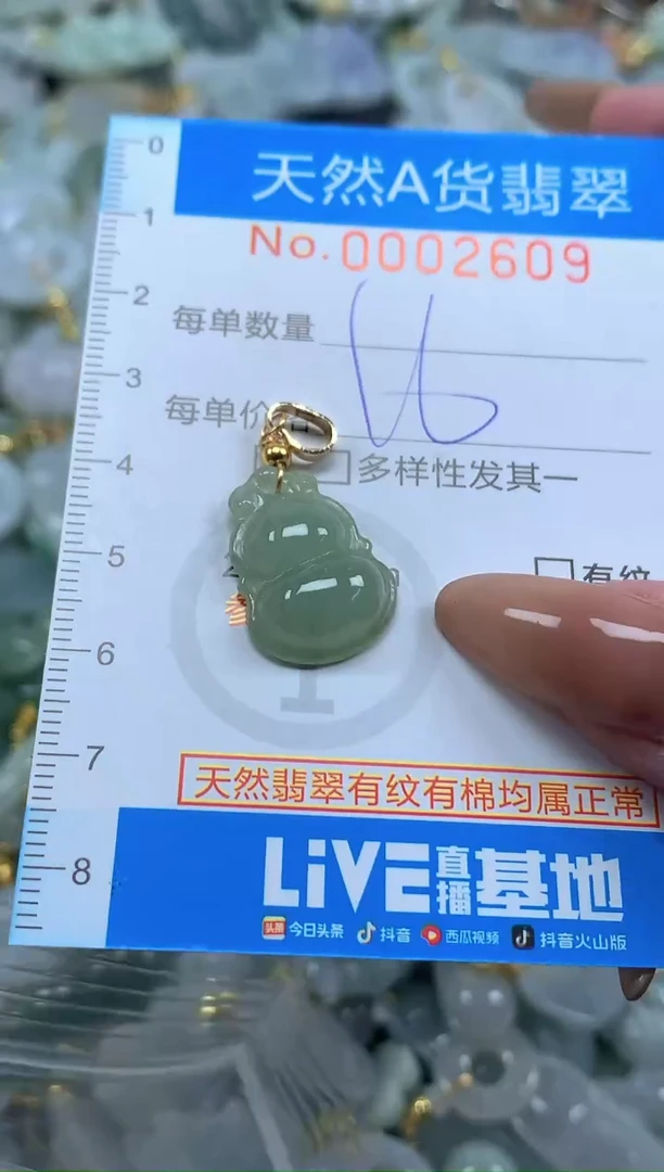 颈饰未镶嵌翡翠净货挂件-2609