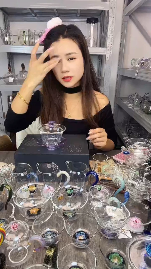 风谜  沁兰盖碗浅紫色