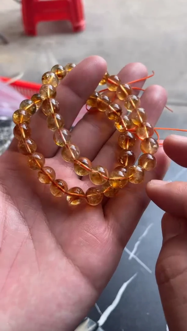 【闪购商品】水晶手串卡9mm+未镶嵌天然黄塔晶手串