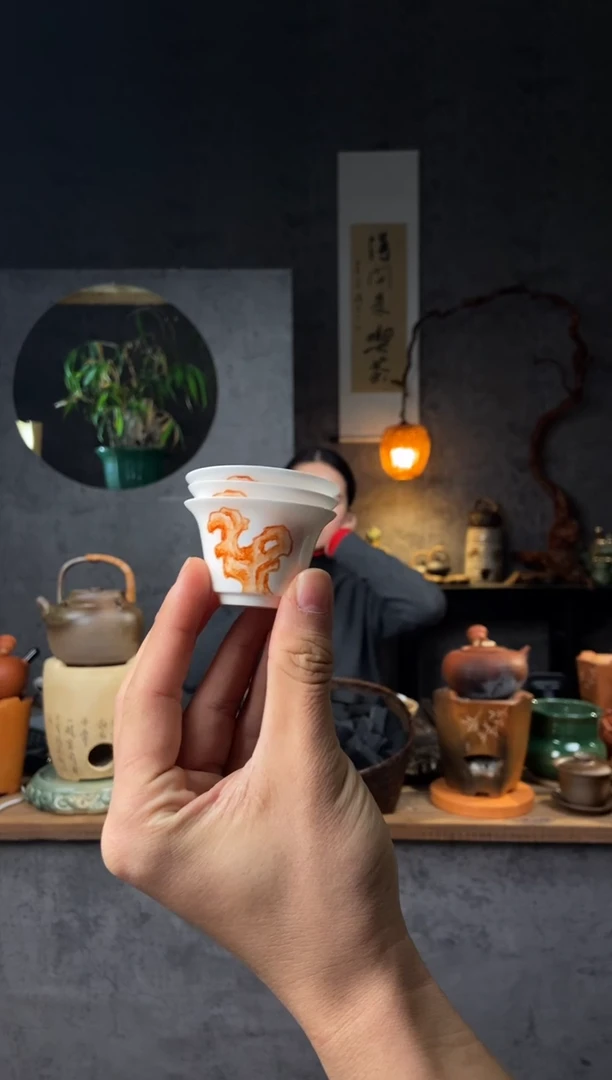 【闪购商品】全手工原矿潮州砂铫壶太湖石工夫杯三个