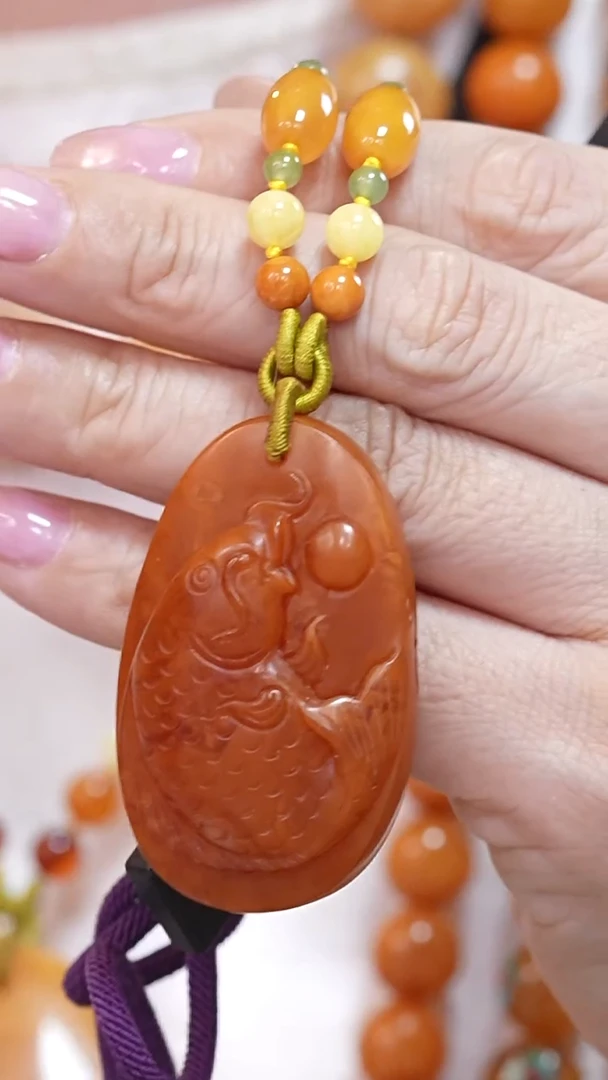 蜜蜡颈饰未镶嵌2636天然蜜蜡珠宝奇石云端妖孽全部保真