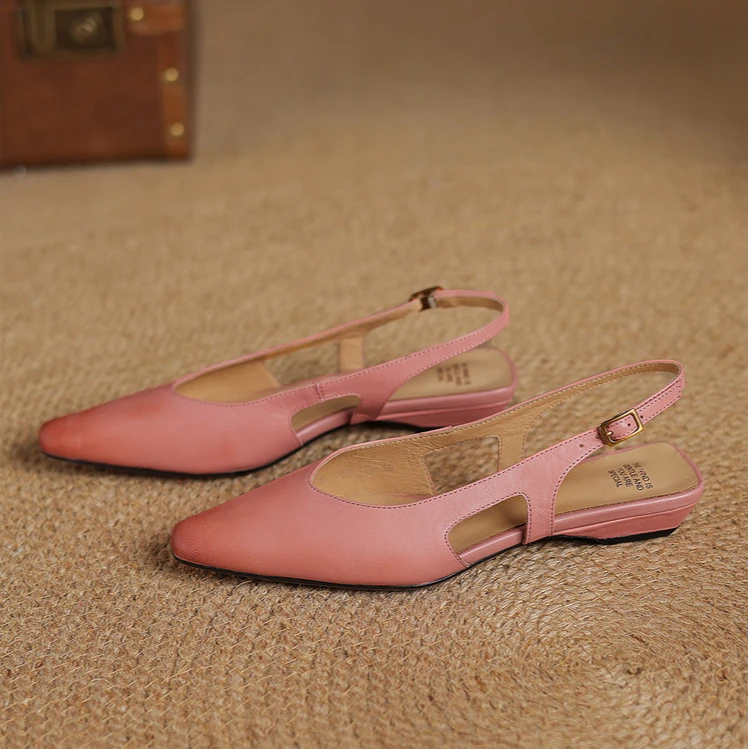 2025新款方头浅口猫跟鞋女气质镂空超软不累脚单鞋